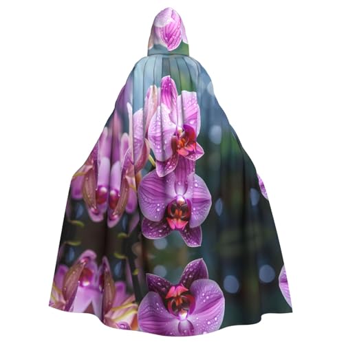 WHJSHOP Malaysisches Nationalblumenbild, Erwachsenen-Umhang mit Kapuze, Umhang für Halloween, Rollenspiel-Kostüme und Themenpartys von WHJSHOP