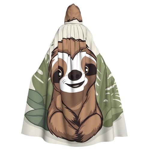 WHJSHOP Niedlicher Cartoon-Faultier-Umhang mit Kapuze für Erwachsene, für Halloween, Rollenspiel-Kostüme und Themenpartys von WHJSHOP
