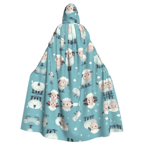 WHJSHOP Niedlicher Cartoon-Schaf, Umhang mit Kapuze, für Erwachsene, für Halloween, Rollenspiel-Kostüme und Themenpartys WHJSHOP Niedlicher Cartoon-Schaf, Umhang mit Kapuze, für Erwachsene, für Halloween, Rollenspiel-Kostüme und Themenpartys von WHJSHOP