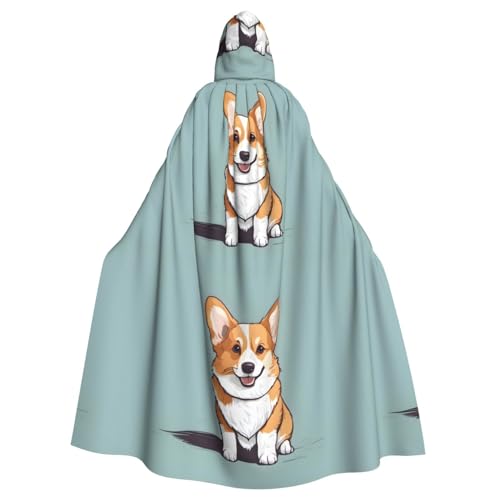 WHJSHOP Niedlicher Corgi-Umhang mit Kapuze für Erwachsene, für Halloween, Rollenspiel-Kostüme und Themenpartys von WHJSHOP