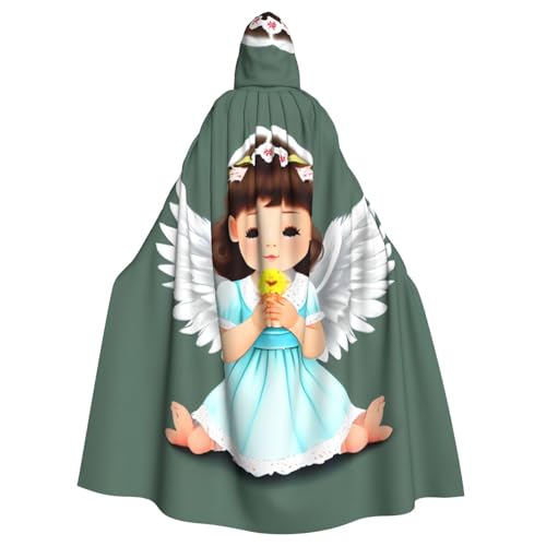 WHJSHOP Niedlicher kleiner Engel-Aufdruck, Erwachsenen-Umhang mit Kapuze, Umhang für Halloween, Rollenspiele und Kostümpartys WHJSHOP Niedlicher kleiner Engel-Aufdruck, Erwachsenen-Umhang mit Kapuze, Umhang für Halloween, Rollenspiele und Kostümpartys von WHJSHOP