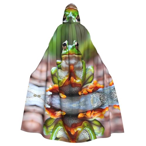 WHJSHOP Niedlicher lustiger Frosch-Yoga-Bild mit Kapuze, Umhang für Erwachsene, für Halloween, Rollenspiel-Kostüme und Themenpartys WHJSHOP Niedlicher lustiger Frosch-Yoga-Bild mit Kapuze, Umhang für Erwachsene, für Halloween, Rollenspiel-Kostüme und Themenpartys von WHJSHOP