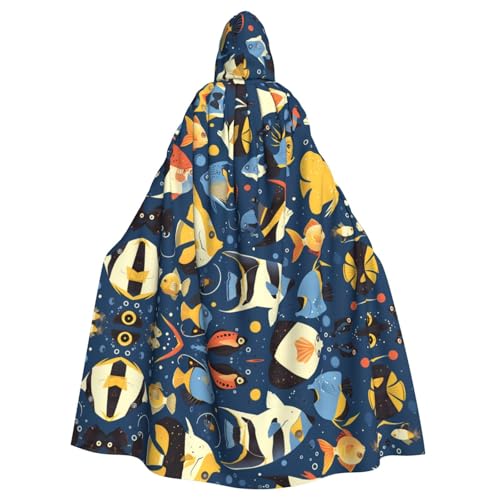 WHJSHOP Ozeanfische Bild Erwachsene Kapuzenumhang Umhang für Halloween, Rollenspiele Kostüme und Themenpartys von WHJSHOP