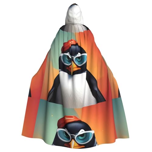 WHJSHOP Pinguin mit Brille, Bild, Halloween, Erwachsenen-Kapuzenumhang, Herren- und Damenbekleidung, Mantel, Rollenspiel WHJSHOP Pinguin mit Brille, Bild, Halloween, Erwachsenen-Kapuzenumhang, Herren- und Damenbekleidung, Mantel, Rollenspiel von WHJSHOP