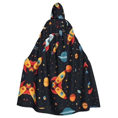WHJSHOP Raumschiff Bild Erwachsene Kapuzenumhang Umhang Umhang für Halloween, Rollenspiele Kostüme und Themenpartys von WHJSHOP