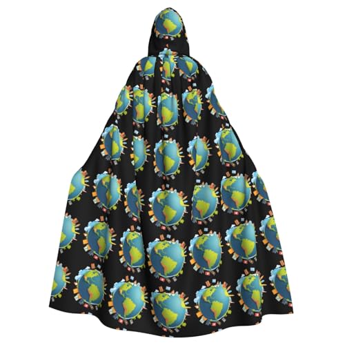 WHJSHOP Reisen Sie um die Welt mit Träumen Aufdruck, Erwachsenen-Umhang mit Kapuze, Umhang für Halloween, Rollenspiele und Kostümpartys WHJSHOP Reisen Sie um die Welt mit Träumen Aufdruck, Erwachsenen-Umhang mit Kapuze, Umhang für Halloween, Rollenspiele und Kostümpartys von WHJSHOP