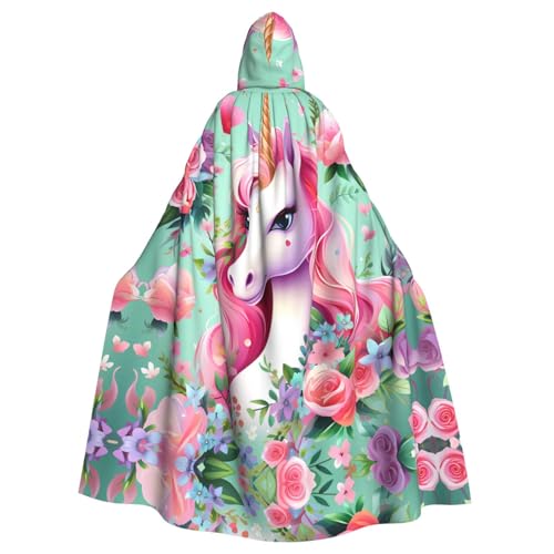 WHJSHOP Rosafarbener Einhorn-Umhang mit Kapuze für Erwachsene, für Halloween, Rollenspiel-Kostüme und Themenpartys WHJSHOP Rosafarbener Einhorn-Umhang mit Kapuze für Erwachsene, für Halloween, Rollenspiel-Kostüme und Themenpartys von WHJSHOP