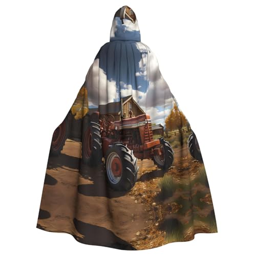 WHJSHOP Roter Traktor-Umhang mit Kapuze für Erwachsene, für Halloween, Rollenspiel-Kostüme und Themenpartys von WHJSHOP