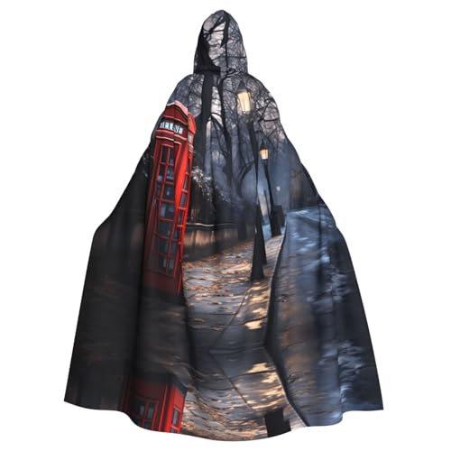 WHJSHOP Roter Umhang mit Kapuze für Erwachsene, Motiv: Londoner Straße, für Halloween, Rollenspiele und Themenpartys WHJSHOP Roter Umhang mit Kapuze für Erwachsene, Motiv: Londoner Straße, für Halloween, Rollenspiele und Themenpartys von WHJSHOP