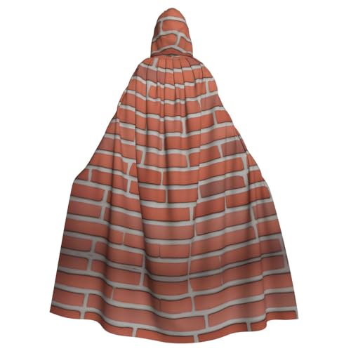 WHJSHOP Roter Ziegelmauer-Umhang mit Kapuze für Erwachsene, für Halloween, Rollenspiele und Kostümpartys WHJSHOP Roter Ziegelmauer-Umhang mit Kapuze für Erwachsene, für Halloween, Rollenspiele und Kostümpartys von WHJSHOP