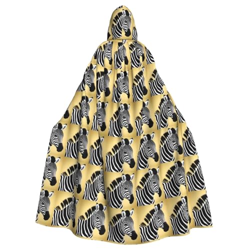 WHJSHOP Schwarz-weißes Zebrabild Erwachsenen-Umhang mit Kapuze für Halloween, Rollenspiel-Kostüme und Themenpartys WHJSHOP Schwarz-weißes Zebrabild Erwachsenen-Umhang mit Kapuze für Halloween, Rollenspiel-Kostüme und Themenpartys von WHJSHOP
