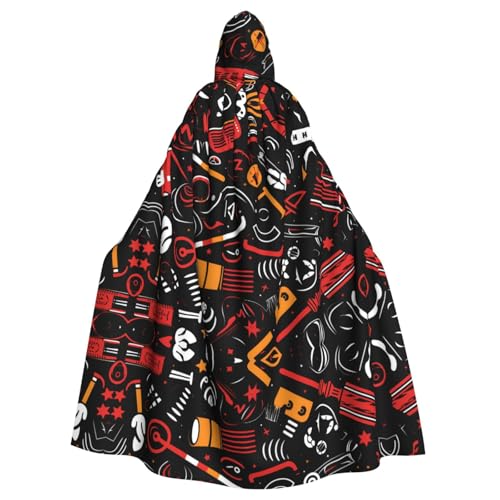 WHJSHOP Schwarzer Hockey-Umhang mit Kapuze für Erwachsene, für Halloween, Rollenspiel-Kostüme und Themenpartys WHJSHOP Schwarzer Hockey-Umhang mit Kapuze für Erwachsene, für Halloween, Rollenspiel-Kostüme und Themenpartys von WHJSHOP
