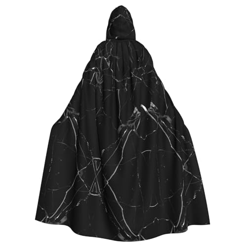 WHJSHOP Schwarzer Marmorbild, Halloween, Erwachsenen-Kapuzenumhang für Rollenspiele, Bühnenkostüme, Partys, pflegeleicht WHJSHOP Schwarzer Marmorbild, Halloween, Erwachsenen-Kapuzenumhang für Rollenspiele, Bühnenkostüme, Partys, pflegeleicht von WHJSHOP