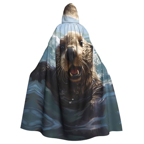 WHJSHOP Sea Otter Umhang mit Kapuze für Erwachsene, für Halloween, Rollenspiele und Mottopartys WHJSHOP Sea Otter Umhang mit Kapuze für Erwachsene, für Halloween, Rollenspiele und Mottopartys von WHJSHOP