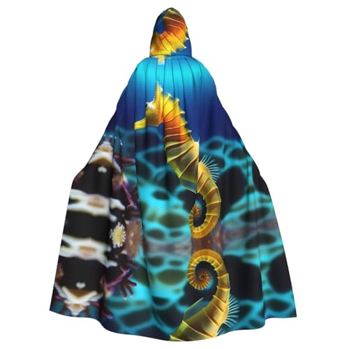 WHJSHOP Seepferdchen Unterwasserbild Erwachsenen-Umhang mit Kapuze für Halloween, Rollenspiel-Kostüme und Themenpartys WHJSHOP Seepferdchen Unterwasserbild Erwachsenen-Umhang mit Kapuze für Halloween, Rollenspiel-Kostüme und Themenpartys von WHJSHOP