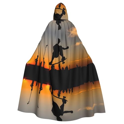 WHJSHOP Skateboard-Bild, Halloween, Erwachsenen-Umhang mit Kapuze, Umhang für Rollenspiele, Bühnenkostüme, Partys, pflegeleicht WHJSHOP Skateboard-Bild, Halloween, Erwachsenen-Umhang mit Kapuze, Umhang für Rollenspiele, Bühnenkostüme, Partys, pflegeleicht von WHJSHOP