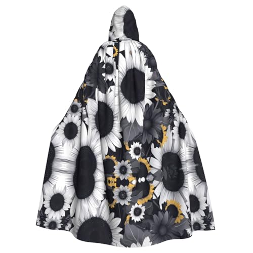 WHJSHOP Sonnenblumen-Umhang mit Kapuze, für Erwachsene, für Halloween, Rollenspiel-Kostüme und Themenpartys von WHJSHOP