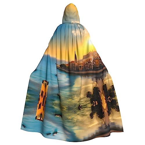 WHJSHOP Sonnenuntergang in Barcelona Bild Erwachsene Kapuzenumhang Umhang für Halloween, Rollenspiele Kostüme und Themenpartys WHJSHOP Sonnenuntergang in Barcelona Bild Erwachsene Kapuzenumhang Umhang für Halloween, Rollenspiele Kostüme und Themenpartys von WHJSHOP