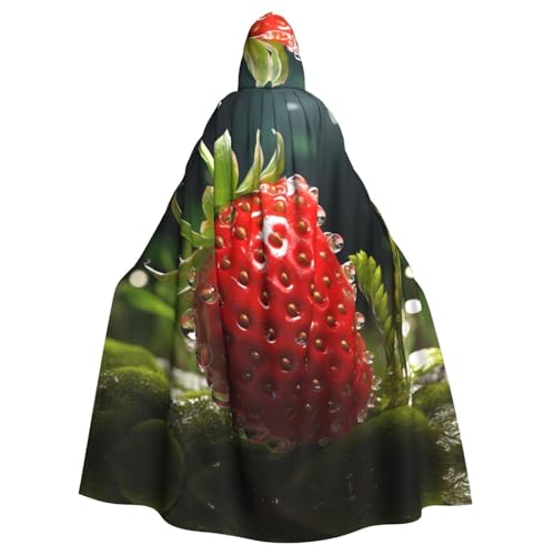 WHJSHOP Strawberry Prints Kapuzenumhang für Erwachsene, für Halloween, Rollenspiele und Kostümpartys WHJSHOP Strawberry Prints Kapuzenumhang für Erwachsene, für Halloween, Rollenspiele und Kostümpartys von WHJSHOP