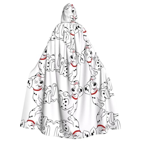 WHJSHOP Süßer Dalmatiner-Bild, Halloween-Umhang mit Kapuze für Erwachsene, für Rollenspiele, Bühnenkostüme, Partys, pflegeleicht WHJSHOP Süßer Dalmatiner-Bild, Halloween-Umhang mit Kapuze für Erwachsene, für Rollenspiele, Bühnenkostüme, Partys, pflegeleicht von WHJSHOP