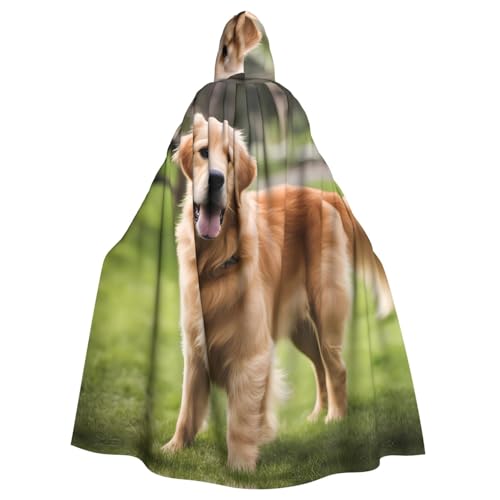 WHJSHOP Süßer Golden Retriever Umhang mit Kapuze für Erwachsene, für Halloween, Rollenspiel-Kostüme und Themenpartys von WHJSHOP