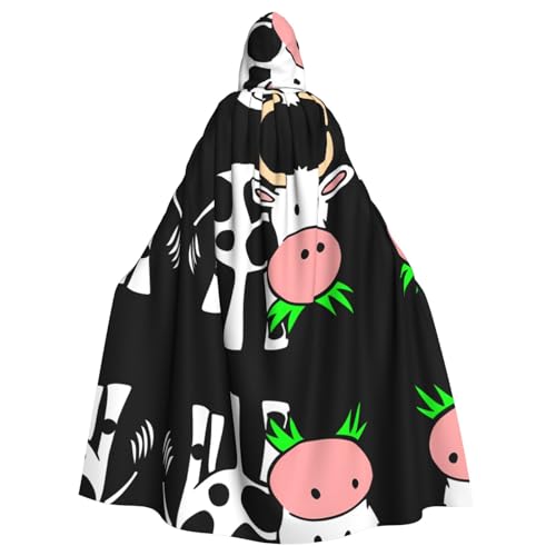 WHJSHOP Süßer kleiner Kuh-Umhang mit Kapuze, Halloween, Erwachsenen-Kapuzenumhang für Rollenspiele, Bühnenkostüme, Partys, pflegeleicht WHJSHOP Süßer kleiner Kuh-Umhang mit Kapuze, Halloween, Erwachsenen-Kapuzenumhang für Rollenspiele, Bühnenkostüme, Partys, pflegeleicht von WHJSHOP