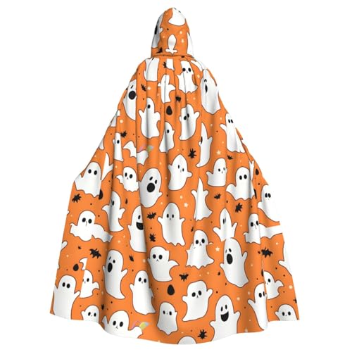 WHJSHOP Süßes Geister-Halloween-Muster, Bild, Halloween, Erwachsenen-Kapuzenumhang, Herren- und Damenbekleidung, Mantel, Rollenspiel von WHJSHOP