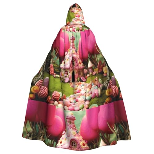 WHJSHOP Süßes Süßigkeitenhaus Bild Halloween Erwachsene Kapuzenumhang Herren und Damen Kleidung Mantle Rollenspiel WHJSHOP Süßes Süßigkeitenhaus Bild Halloween Erwachsene Kapuzenumhang Herren und Damen Kleidung Mantle Rollenspiel von WHJSHOP