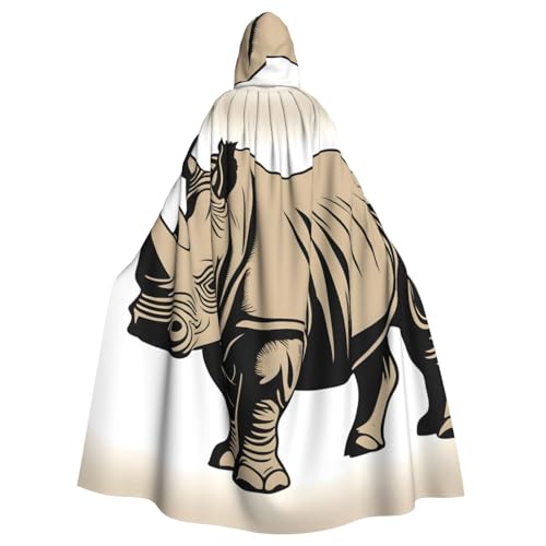 WHJSHOP Tiernashorn-Umhang mit Kapuze für Erwachsene, für Halloween, Rollenspiel-Kostüme und Themenpartys von WHJSHOP