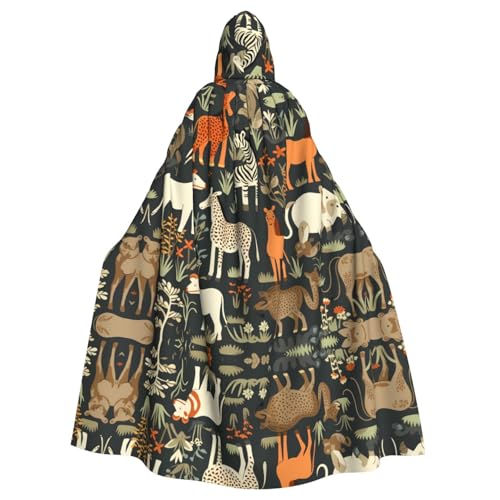 WHJSHOP Tiersafari-Bild für Erwachsene, Kapuzenumhang für Halloween, Rollenspiel-Kostüme und Themenpartys WHJSHOP Tiersafari-Bild für Erwachsene, Kapuzenumhang für Halloween, Rollenspiel-Kostüme und Themenpartys von WHJSHOP