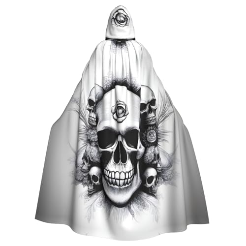 WHJSHOP Totenkopf-Umhang mit Kapuze für Erwachsene, für Halloween, Rollenspiel-Kostüme und Themenpartys WHJSHOP Totenkopf-Umhang mit Kapuze für Erwachsene, für Halloween, Rollenspiel-Kostüme und Themenpartys von WHJSHOP