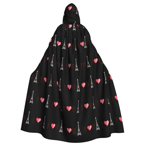 WHJSHOP True Love Prints Kapuzenumhang für Erwachsene, für Halloween, Rollenspiele und Kostümpartys von WHJSHOP