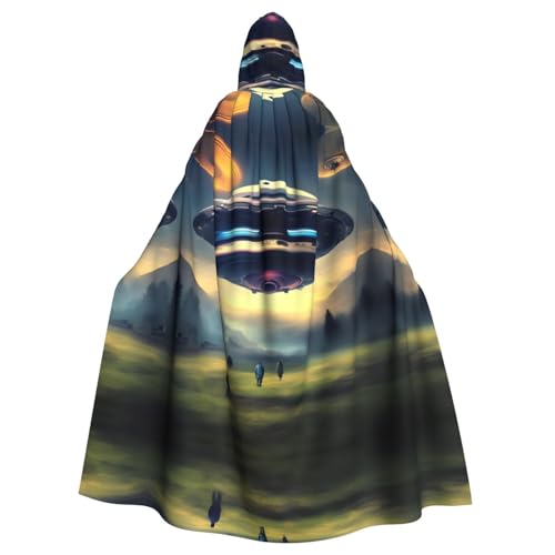 WHJSHOP UFO-Landungsmuster Erwachsenen-Umhang mit Kapuze für Halloween, Rollenspiele und Kostümpartys WHJSHOP UFO-Landungsmuster Erwachsenen-Umhang mit Kapuze für Halloween, Rollenspiele und Kostümpartys von WHJSHOP