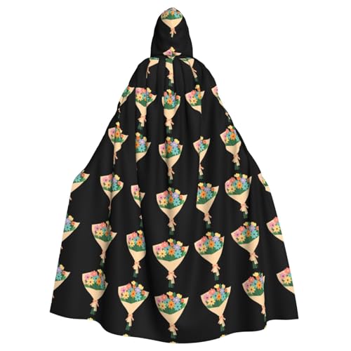 WHJSHOP Umhang mit Blumen in schönem Papier mit Kapuze für Erwachsene, für Halloween, Rollenspiel-Kostüme und Themenpartys von WHJSHOP