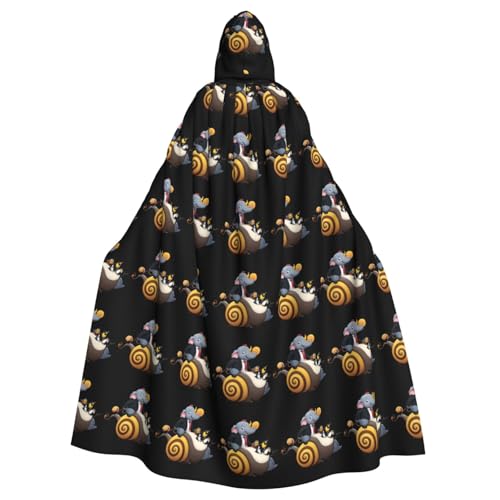 WHJSHOP Umhang mit Elefant und Pinguin reitender Schnecke für Erwachsene, Kapuzenumhang für Halloween, Rollenspiel-Kostüme und Themenpartys WHJSHOP Umhang mit Elefant und Pinguin reitender Schnecke für Erwachsene, Kapuzenumhang für Halloween, Rollenspiel-Kostüme und Themenpartys von WHJSHOP