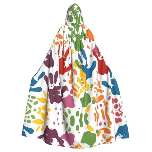 WHJSHOP Umhang mit Handabdruck für Kinder, Erwachsene, mit Kapuze, Umhang für Halloween, Rollenspiele und Themenpartys WHJSHOP Umhang mit Handabdruck für Kinder, Erwachsene, mit Kapuze, Umhang für Halloween, Rollenspiele und Themenpartys von WHJSHOP