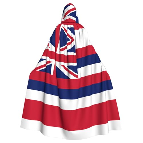 WHJSHOP Umhang mit Hawaii-Flagge, für Erwachsene, mit Kapuze, für Halloween, Rollenspiele und Kostümpartys von WHJSHOP