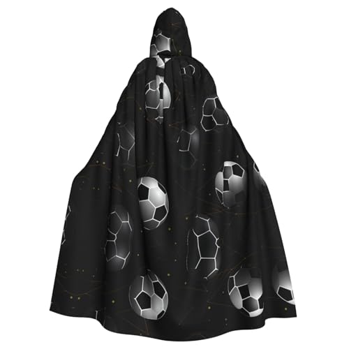 WHJSHOP Umhang mit Kapuze, Motiv: Fußball, für Erwachsene, für Halloween, Rollenspiele und Mottopartys, Schwarz WHJSHOP Umhang mit Kapuze, Motiv: Fußball, für Erwachsene, für Halloween, Rollenspiele und Mottopartys, Schwarz von WHJSHOP
