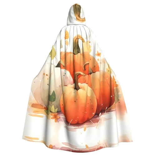 WHJSHOP Umhang mit Kapuze für Erwachsene, Aquarell-Kürbis-Muster, für Halloween, Rollenspiele und Kostümpartys WHJSHOP Umhang mit Kapuze für Erwachsene, Aquarell-Kürbis-Muster, für Halloween, Rollenspiele und Kostümpartys von WHJSHOP