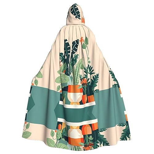 WHJSHOP Umhang mit Kapuze für Erwachsene, Cartoon-Motiv, kleine grüne Pflanzen, für Halloween, Rollenspiele und Kostümpartys WHJSHOP Umhang mit Kapuze für Erwachsene, Cartoon-Motiv, kleine grüne Pflanzen, für Halloween, Rollenspiele und Kostümpartys von WHJSHOP