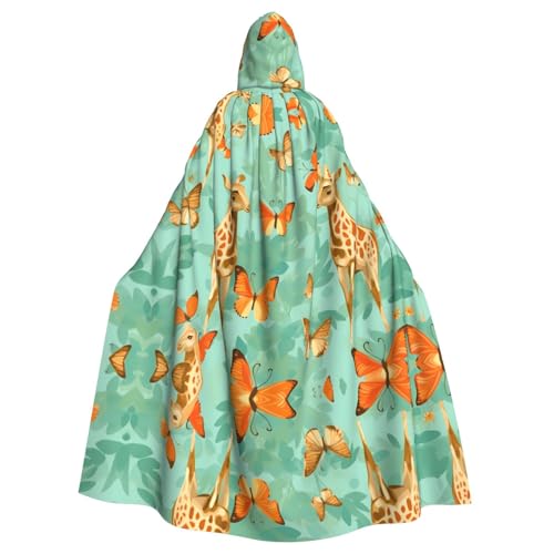 WHJSHOP Umhang mit Kapuze für Erwachsene, Giraffen, Schmetterling, für Halloween, Rollenspiele und Themenpartys von WHJSHOP