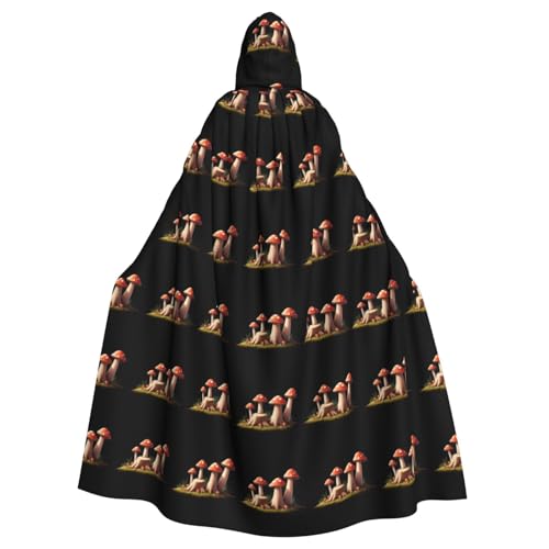 WHJSHOP Umhang mit Kapuze für Erwachsene, Holzstumpf mit Pilzen, für Halloween, Rollenspiele und Kostümpartys von WHJSHOP