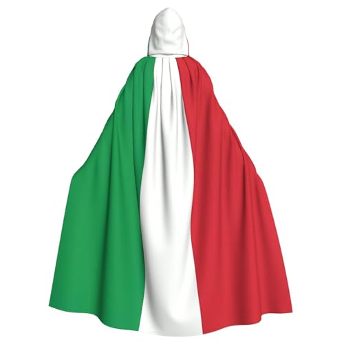 WHJSHOP Umhang mit Kapuze für Erwachsene, Italien-Flagge, für Halloween, Rollenspiele und Kostümpartys von WHJSHOP