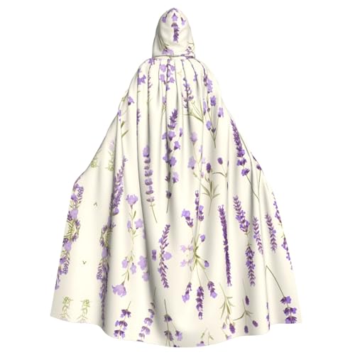 WHJSHOP Umhang mit Kapuze für Erwachsene, Lavendelblüte, für Halloween, Rollenspiel-Kostüme und Themenpartys WHJSHOP Umhang mit Kapuze für Erwachsene, Lavendelblüte, für Halloween, Rollenspiel-Kostüme und Themenpartys von WHJSHOP