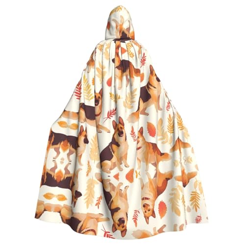 WHJSHOP Umhang mit Kapuze für Erwachsene, Motiv: Ahorn, Deutscher Schäferhund, für Halloween, Rollenspiele und Themenpartys WHJSHOP Umhang mit Kapuze für Erwachsene, Motiv: Ahorn, Deutscher Schäferhund, für Halloween, Rollenspiele und Themenpartys von WHJSHOP