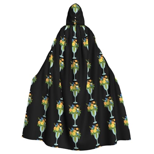 WHJSHOP Umhang mit Kapuze für Erwachsene, Motiv: Blumen im Kelch, für Halloween, Rollenspiele und Themenpartys WHJSHOP Umhang mit Kapuze für Erwachsene, Motiv: Blumen im Kelch, für Halloween, Rollenspiele und Themenpartys von WHJSHOP