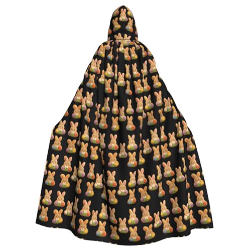 WHJSHOP Umhang mit Kapuze für Erwachsene, Motiv: Blumenhase und Kekse, für Halloween, Rollenspiele und Themenpartys WHJSHOP Umhang mit Kapuze für Erwachsene, Motiv: Blumenhase und Kekse, für Halloween, Rollenspiele und Themenpartys von WHJSHOP