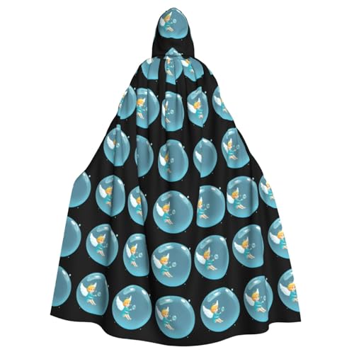 WHJSHOP Umhang mit Kapuze für Erwachsene, Motiv: Bubble Angel, für Halloween, Rollenspiele und Themenpartys von WHJSHOP