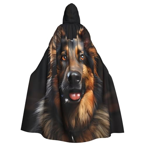 WHJSHOP Umhang mit Kapuze für Erwachsene, Motiv: Deutscher Schäferhund, für Halloween, Rollenspiele und Kostümpartys WHJSHOP Umhang mit Kapuze für Erwachsene, Motiv: Deutscher Schäferhund, für Halloween, Rollenspiele und Kostümpartys von WHJSHOP