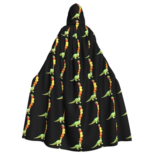 WHJSHOP Umhang mit Kapuze für Erwachsene, Motiv: Dinosaurier mit Luftballons auf dem Kopf, für Halloween, Rollenspiele und Themenpartys WHJSHOP Umhang mit Kapuze für Erwachsene, Motiv: Dinosaurier mit Luftballons auf dem Kopf, für Halloween, Rollenspiele und Themenpartys von WHJSHOP